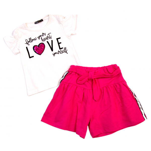 Children's suit Ts-26 white/rose